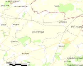 Mapa obce La Fontenelle