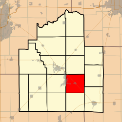 موقعیت ناحیه لووکست، شهرستان کریستین، ایلینوی در نقشه