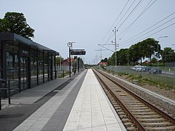 Järnvägsstationen i Marieholm, invigd 2016.