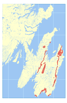 Mistaken Point Formation map.svg