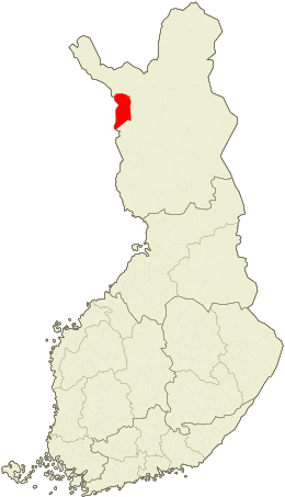 Kaart met de locatie van Muonio