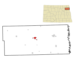 Location of Park River, North Dakota