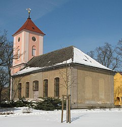 Kirche in Nassenheide (vor Abschluss der Außensanierung)