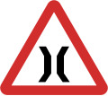 B35: Narrow bridge ahead