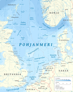 Pohjanmeren kartta.