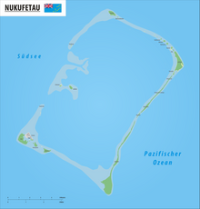 Mapa do atol de Nukufetau