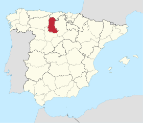 Pozicija Palencije na karti Španjolske