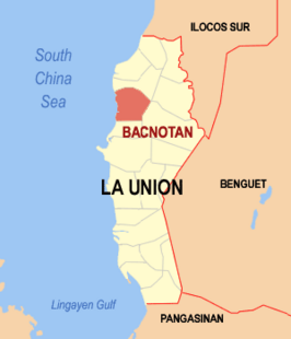 Kaart van Bacnotan