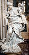 Фигура ангела. 1749. Мрамор. Церковь Сант-Иньяцио, Рим