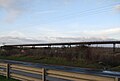 A pipeline bridge on the Rainham Marshes across the Common Watercourse