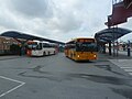Bus på Slagelse Station afventer afgang til Kalundborg på den daværende rute 28.