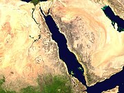 A régió műholdas képe