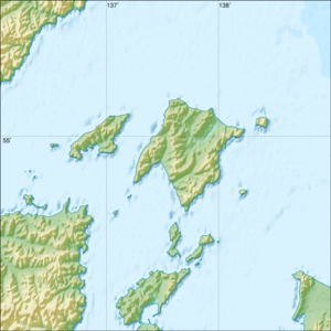 Lindholmov tjesnac na zemljovidu Šantarskih otoka