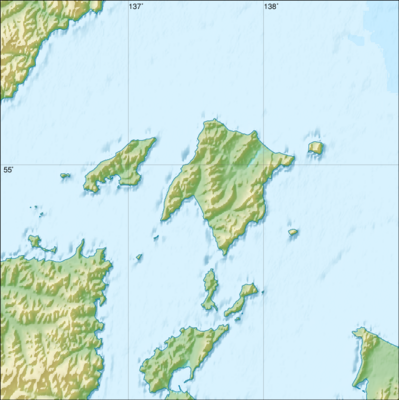 Location map Russia Shantar Islands