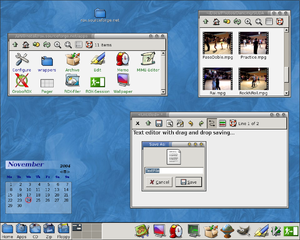 Screenshot of the ROX Desktop.