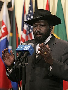 Salva Kiir Mayardit hovoří před Valným shromážděním OSN, rok 2007