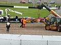 Galatasaray's Scott Mansell car retrieved during practice (2009)