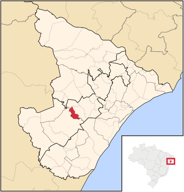 Localização de São Domingos em Sergipe