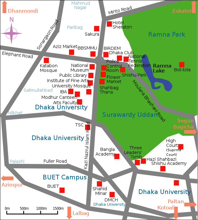 Map of Shahbag, 2006