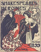 Reklame for Shakespeare's Heroines Calendar, 1899