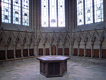 Interior of the Chapter House at Southwell Cathedral, England. Southwell Chapter House2.jpg
