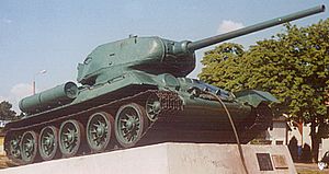 T-34/85 jako pomník v polském městě Wejherowo