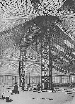Tensile Steel Lattice Shell of Oval Pavilion by Vladimir Shukhov 1895