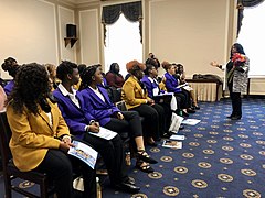 Terri Sewell with the Alabama Black Women's Roundtable