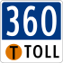 Маркер платных дорог State Highway 360