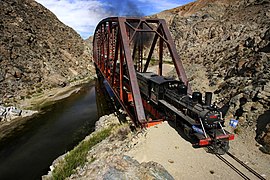 Crossing bridge over Río Chico