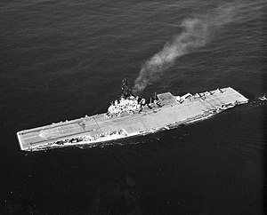 The U.S. Navy aircraft carrier USS Yorktown (C...