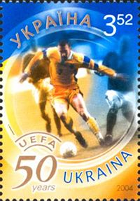 Ukr Stamp UEFA 50.jpg