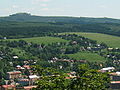 Blick vom Bärenstein auf Weipert und zum Velký Špičák