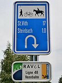 in Belgien als Wander-, Radweg und gebietsweise auch als Reitweg