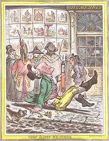 Very Slippy-Weather
A caricature by James Gillray, 1808 Very slippy-weather.jpg