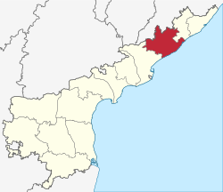 Расположение района Вишакхапатнам в Андхра-Прадеш