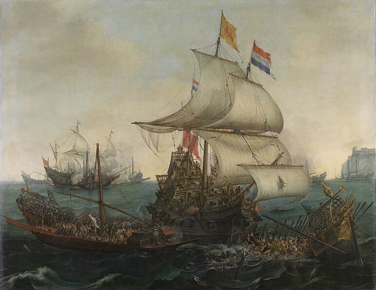 771px-Vroom_Hendrick_Cornelisz_Dutch_Ships_Ramming_Spanish_Galleys_off_the_Flemish_Coast_in_October_1602.jpg