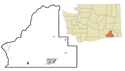 Location of Touchet, Washington