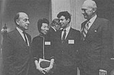 Whang-Peng is pictured with other Flemming award recipients.