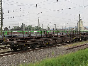 Freight cars at St. Valentin station in 2018