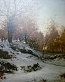 Louis Joubert : Le chemin de Rustéphan sous la neige (1883, musée des beaux-arts de Quimper)