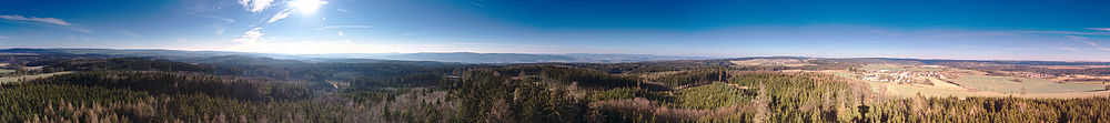 360° panoramatický výhled z Veselické rozhledny