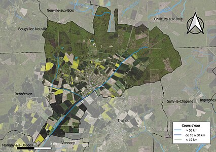 Carte orthophotographique de la commune en 2016.