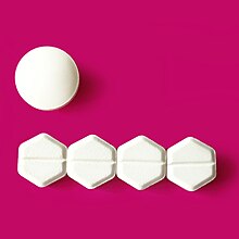 Shown here is the typical regimen for early medical abortions (200 mg mifepristone and 800 mg misoprostol). Abortion pill.jpg