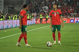 Amine Adli et Achraf Hakimi, footballeurs.