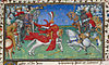 Alexander den store fäller Porrus från sin häst.