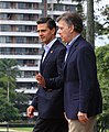 President Enrique Peña Nieto and President Juan Manuel Santos in Cali, Colombia; 2013.