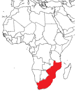 南非蘆薈嘅原產地周邊分佈