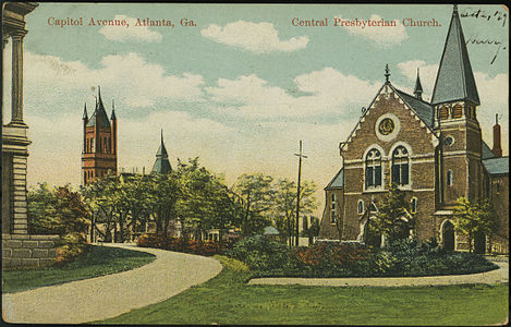 Central on a vintage postcard