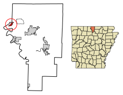 Location of Lakeview in Baxter County, Arkansas.